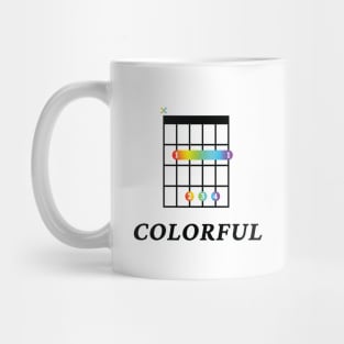 B Colorful B Guitar Chord Tab Light Theme Mug